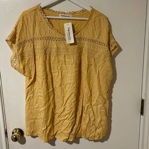 Yellow “Impressions” Top